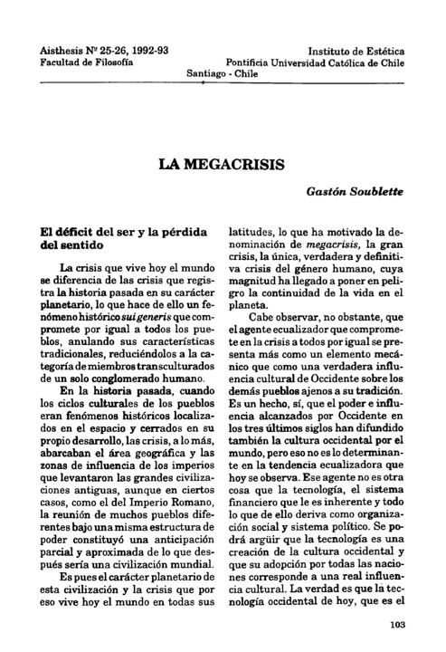 La megacrisis