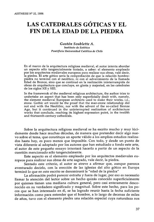 Las catedrales góticas y el fin de la edad de la piedra