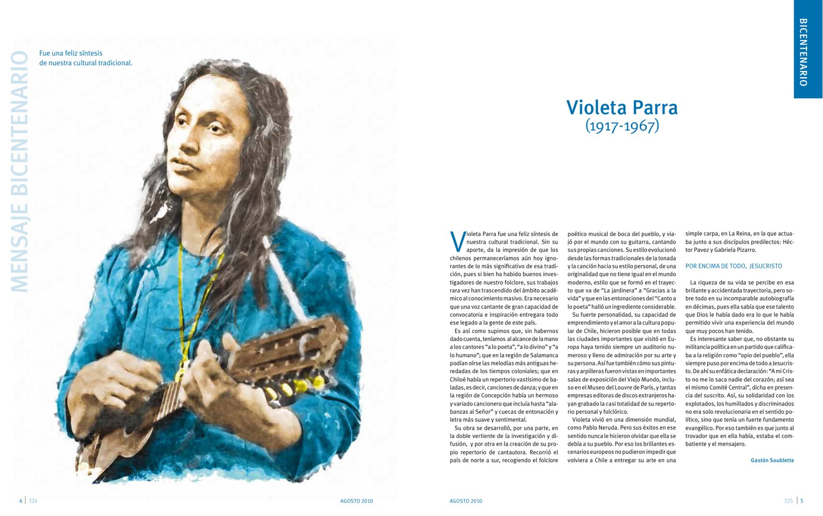 Mensaje bicentenario: Violeta Parra (1917-1967)