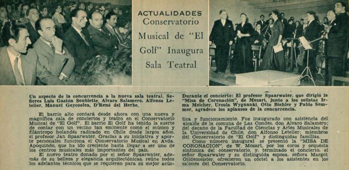 Gastón en la inauguración de la sala del Conservatorio de El Golf
